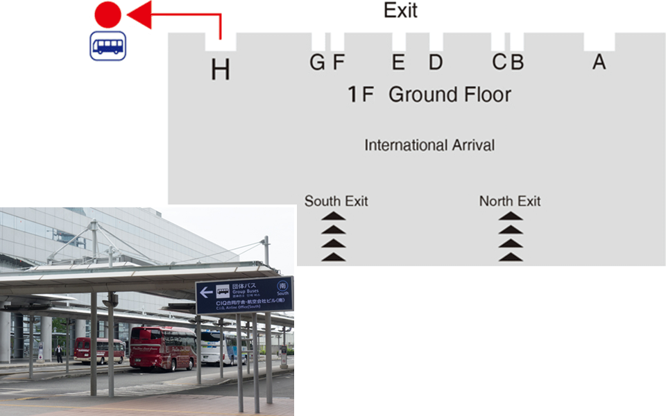 Hotel Shuttle Pick Up Point at Kansai Airport